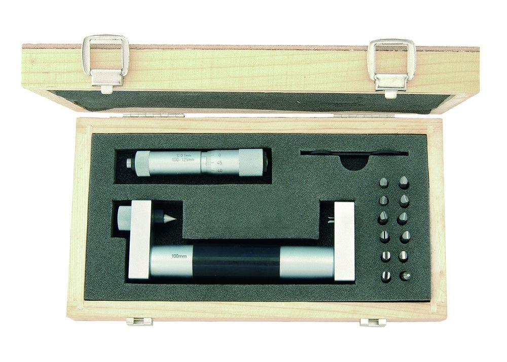 KM 100-125mm Inside Micrometer With Interchangeable Anvils Graduation 0.01mm