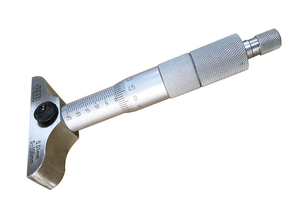 0-100mm Mechanical Depth Micrometer Instrument Deep Gauge Micrometer