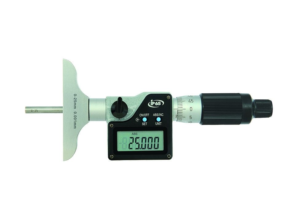 IP65 Protection Degree 0-25mm Electronic Depth Micrometer Digital