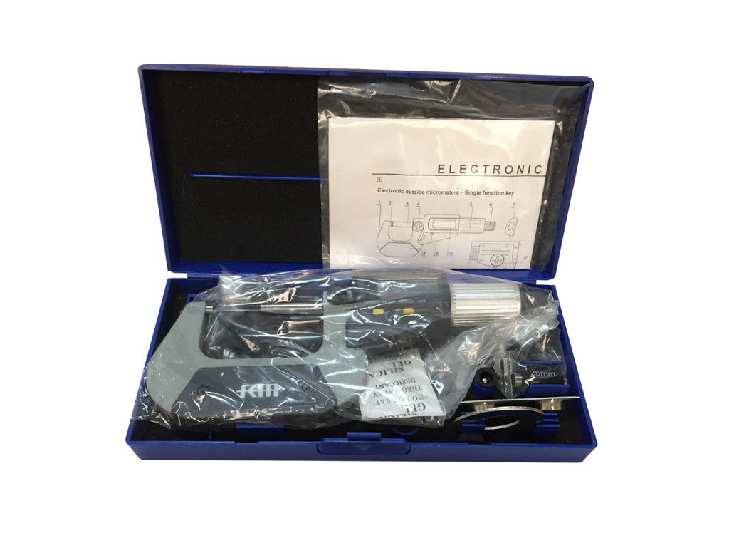 25-50mm Digital Outside Micrometer With 0.001mm Graduation And Carbide Measuring Face