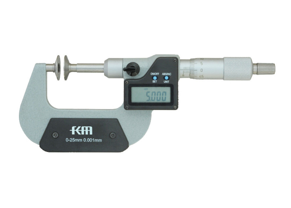 0-25mm IP65 Digital Disk Micrometer Non-rorating Spindle