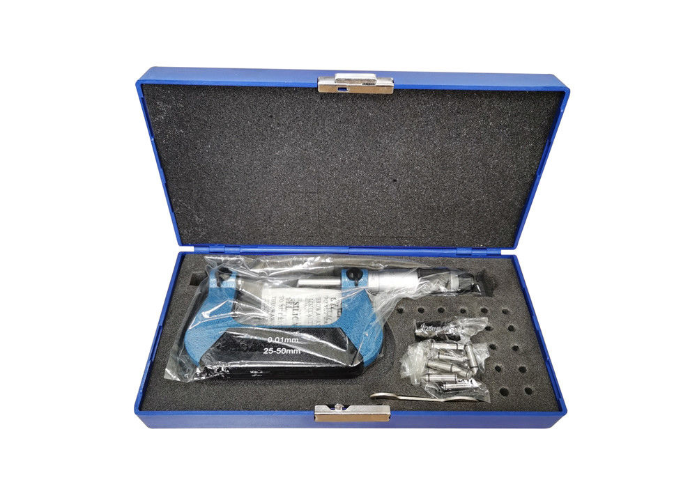 25-50mm Screw Thread Micrometer for Measuring Different Thread Parameters