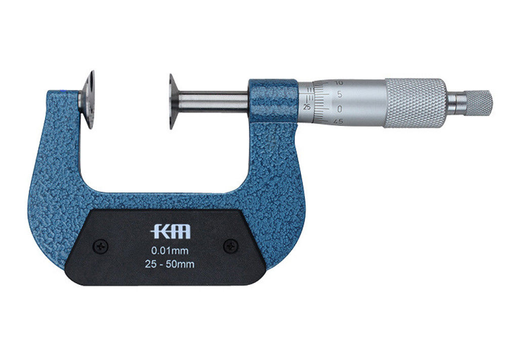 Customized Special 25-50mm Disk Micrometers with Lock Device for Measuring Gears in Industrial Processing Fine Lapping