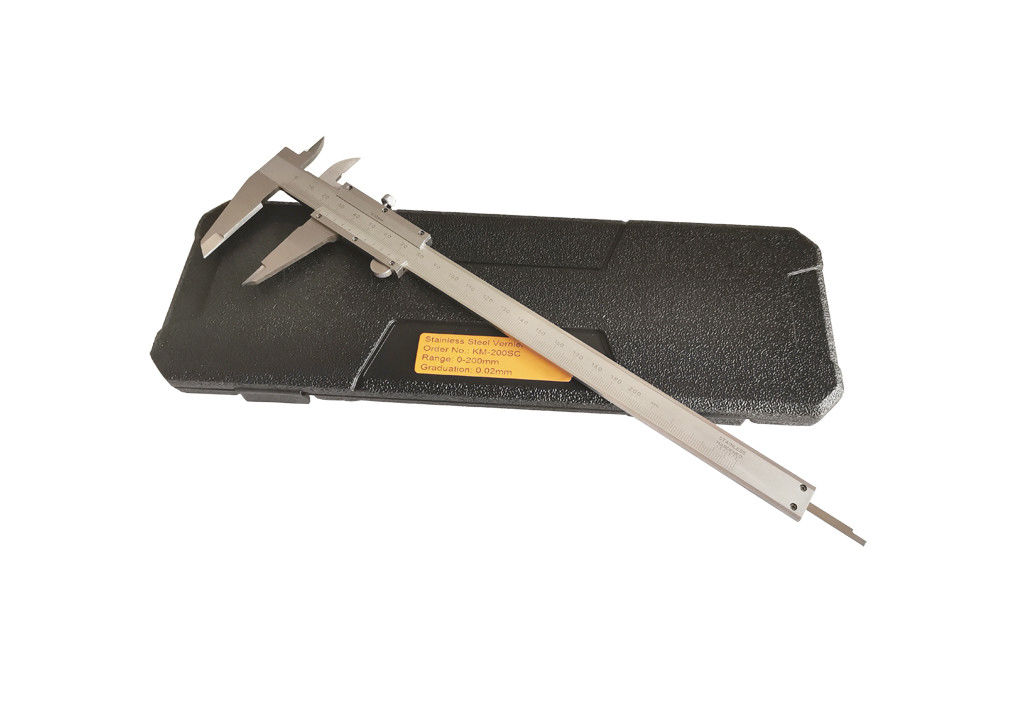 High Precision Stainless Steel Vernier Caliper with Smooth Slide and 0.02mm Graduation