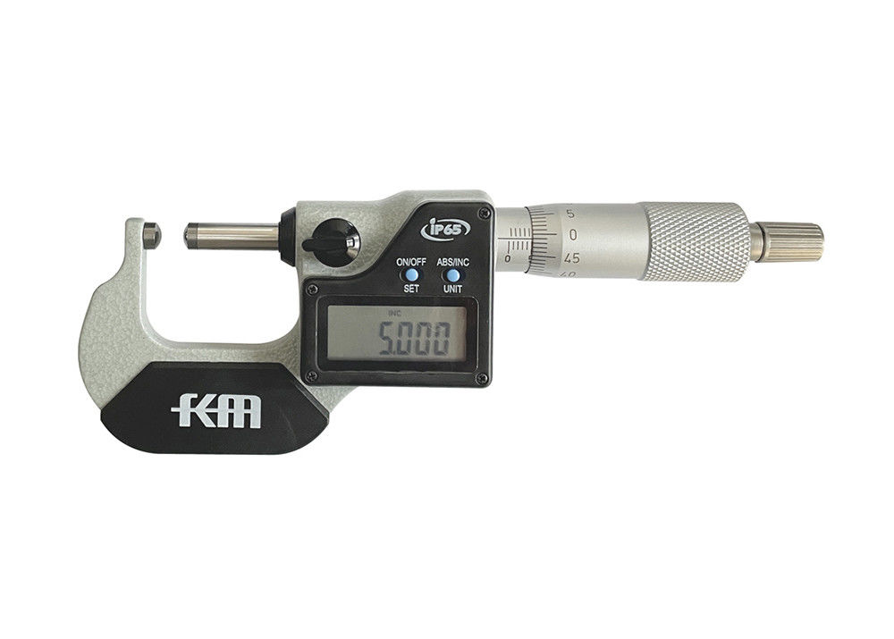 0-1'' IP65 Digital Tube Micrometer With Ball And Flat Measuring Face In Fitted Case
