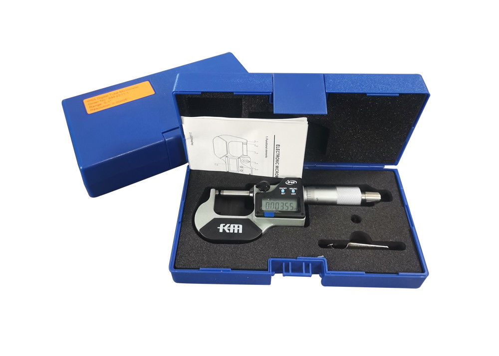 0-1'' IP65 Digital Tube Micrometer With Ball And Flat Measuring Face In Fitted Case