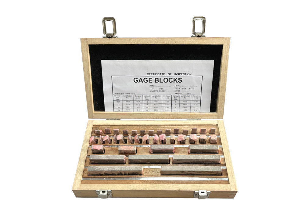 38Pcs Steel Metric Rectangular Gauge Blocks With Grade 1 For Precision Dimension Marking