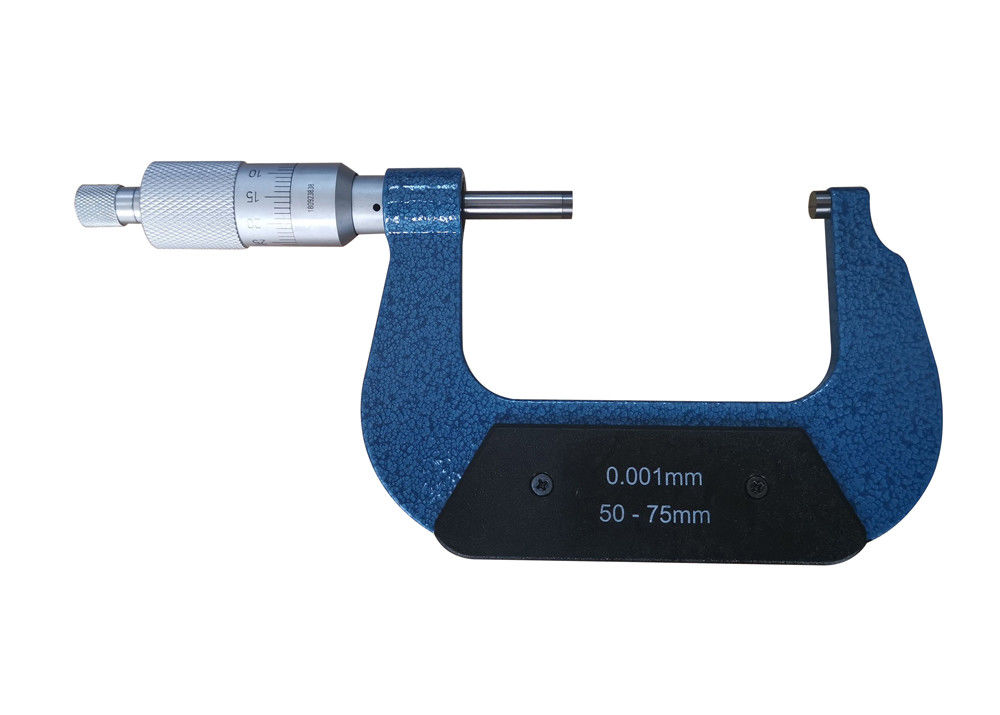 50-75mmx0.001mm Outside Micrometer With Ratchet Thimble