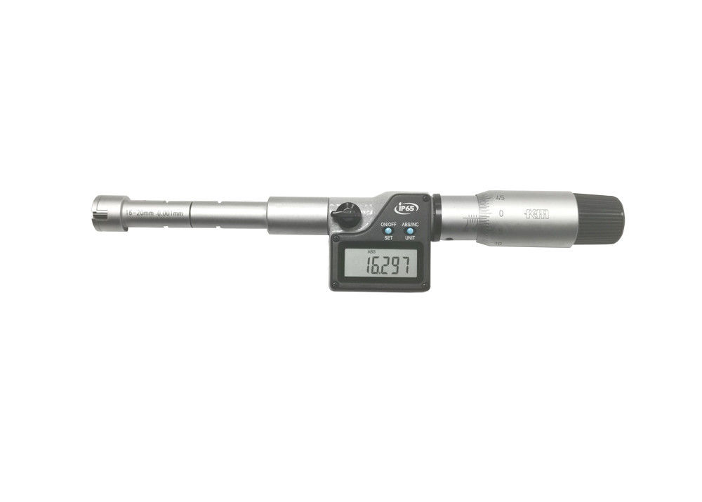 Three Contact Point Design Digital Internal Micrometer IP65 Waterproof for High Accuracy