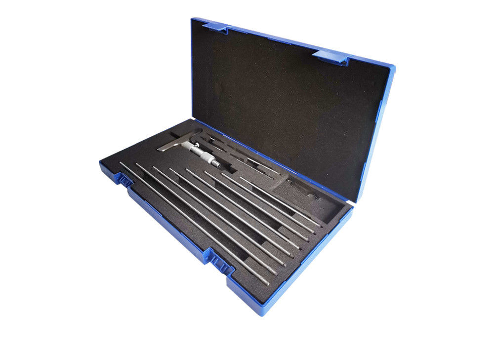 0-300mm Depth Micrometer with Interchangeable Measuring Rods For Wide Measuring Range