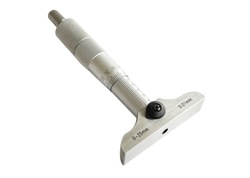 0-25mm Depth Micrometer with Interchangeable Measuring Rods For Wide Measuring Range