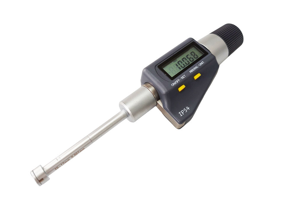 IP54 Protection Degree 10-12mm Three Point Bore Gauge with Extension Rod 100mm Resolution 0.001mm
