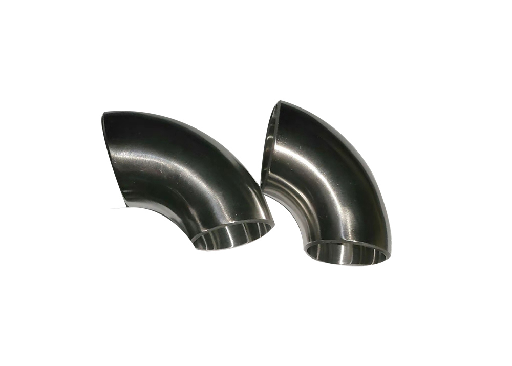 Sanitary Titanium Elbow Pipe Fittings 90° Elbow with Inner and Outer Surface Polishing