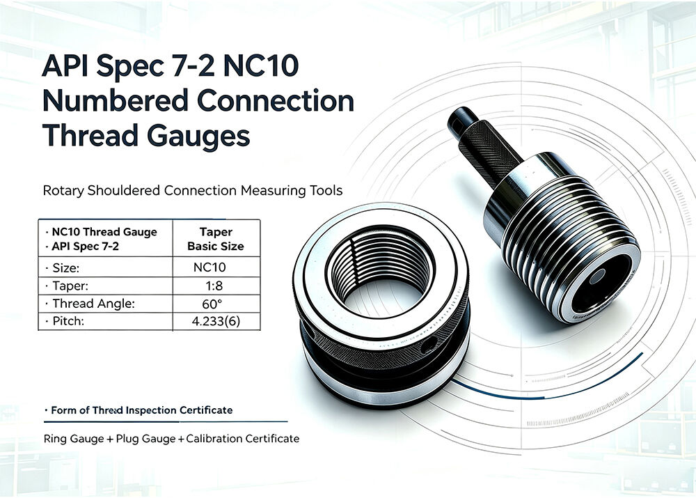 API 7-2 NC10 Rotary Shouldered Connection Thread Gauges Master & Working Gauge Manufacturer