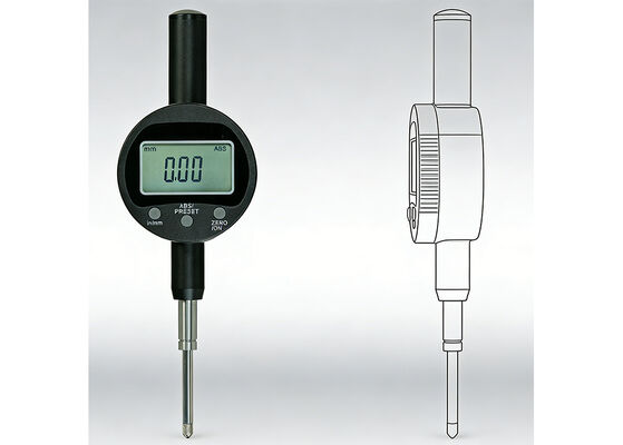 دقت بالا و عملکرد پایدار 0-25.4mm Range Gauge الکترونیکی با خروجی داده برای بازرسی QC